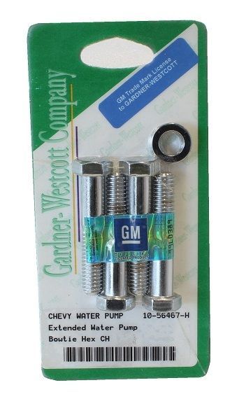 Gardner Westcott GW10-56467-H Long Water Pump Bolt Kit Chrome Hex suit Chev V8