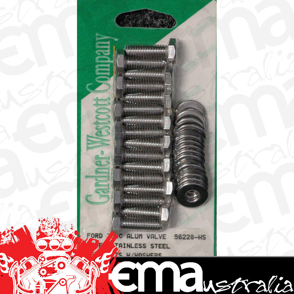 Gardner Westcott GW56228HS Stainless Steel Valve Cover Bolts Ford Cleveland