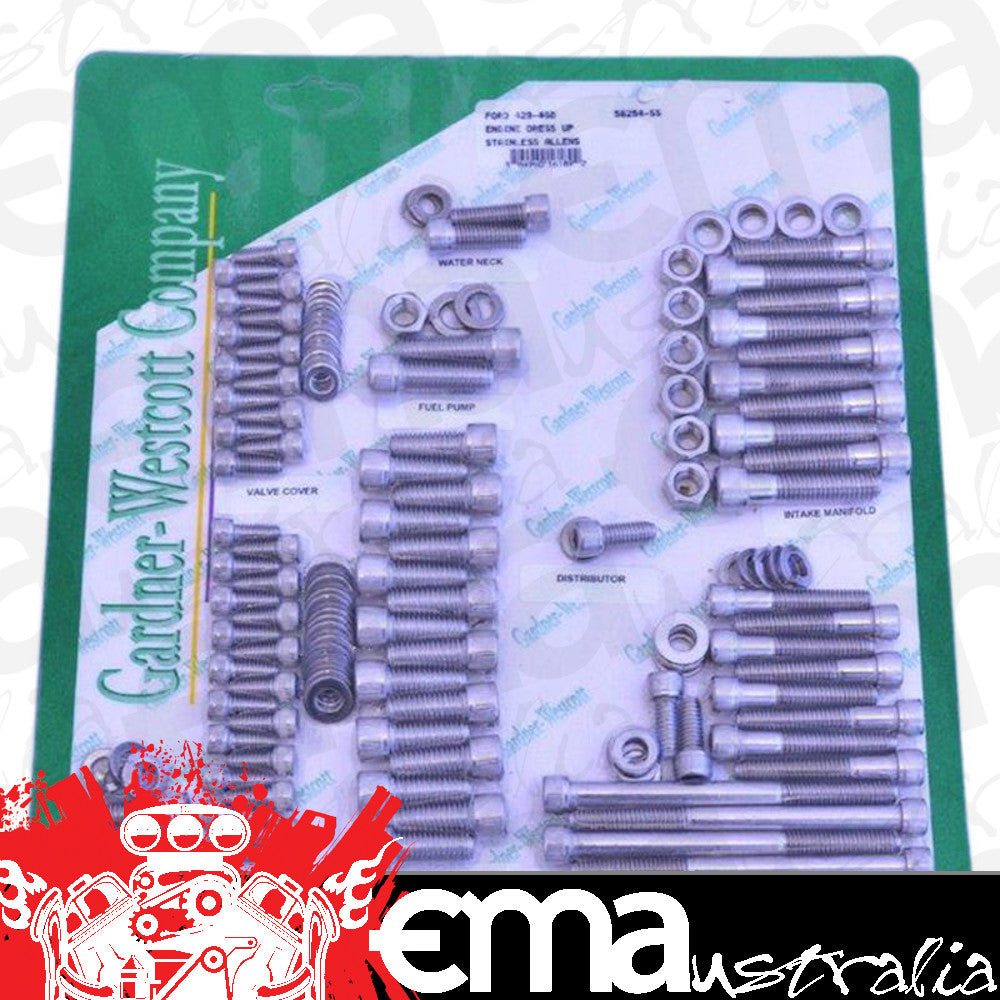 Gardner Westcott GW56254-SS Ford BB 429-460 S/S Allen Head Engine Bolt Kit