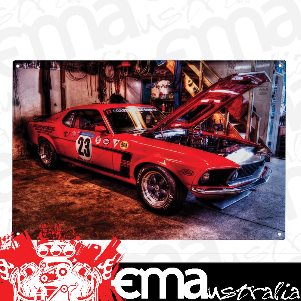 Engine Master Australia GXP-KV-85 Boss 302 Mustang Steel Sign 17" X 11"