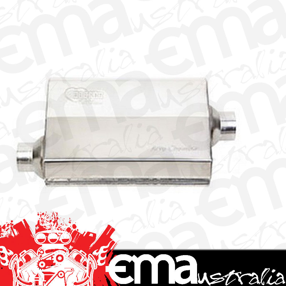 Hooker HK21505-2 Aero Chamber Muffler 3" w/ Offset Inlet And Centre Outlet