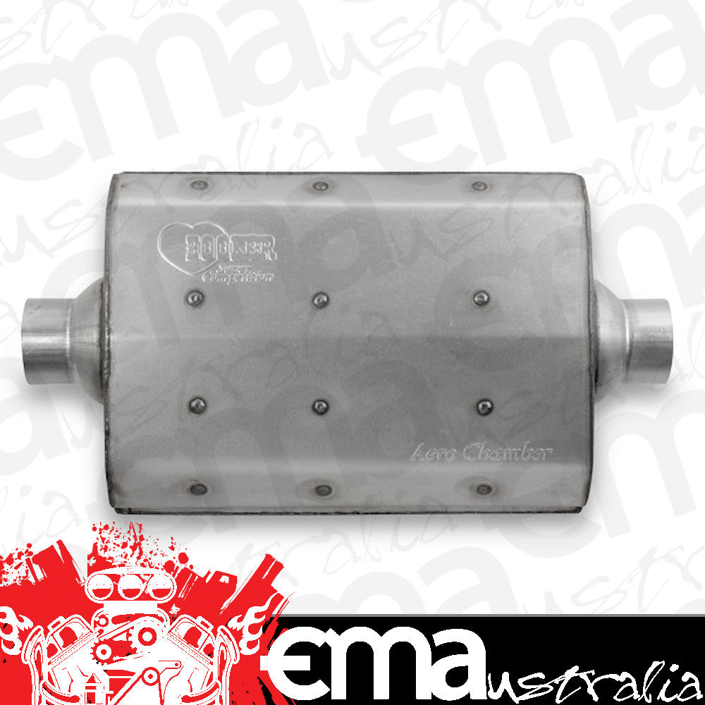 Hooker | HK21516 | Aero Chamber Muffler 2-1/2" w/ Center Inlet & Outlet
