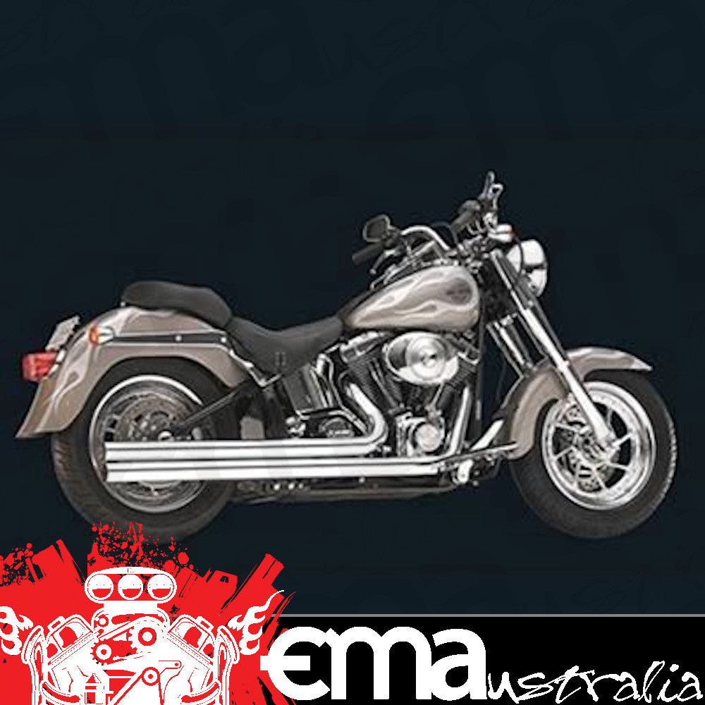 Hooker HK27900-1HKR Exhaust Pipes Rebel Chrome For Harley 84-06 Softail Long Length Even Straight Cut