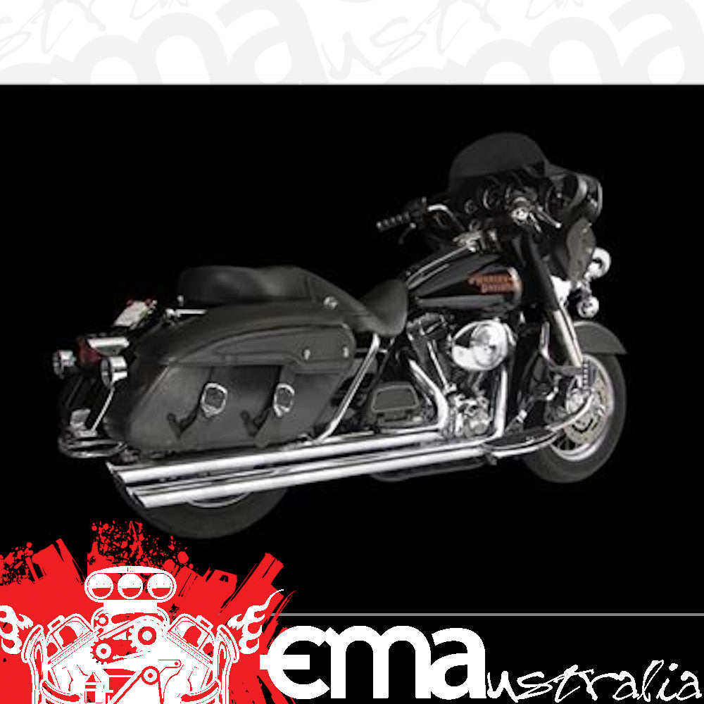 Hooker HK27908-2HKR Exhaust Pipes Rebel Chrome For Harley 84-06 Softail Mid Length Even Slash Cut