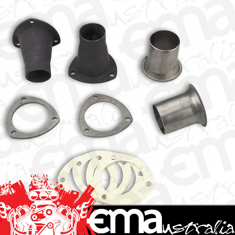 Flowtech Exhaust HO-FL10011FLT Flowtech Steel Terminator Reducers 3 Bolt 3" To 2.125" Pair