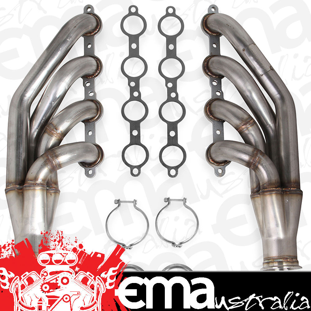 Flowtech Exhaust HO-FL11535FLT Holley GM Ls Series Stainless Steel Turbo Headers - Natural Finish 1-3/4 Primary