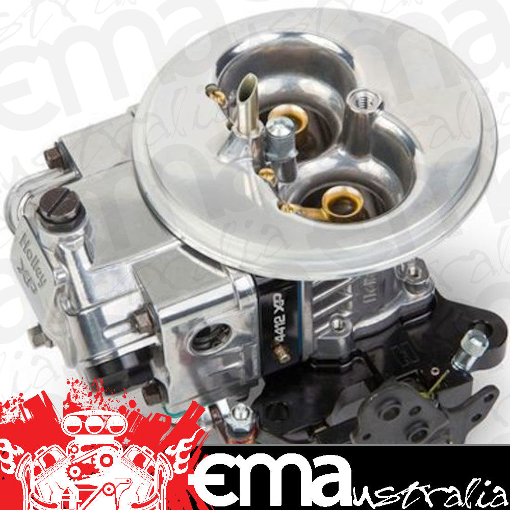 Carburettor 2 Barrel Holley Aluminium Ultra XP Tumble Polished Gasoline - Single Inlet 500 CFM Each