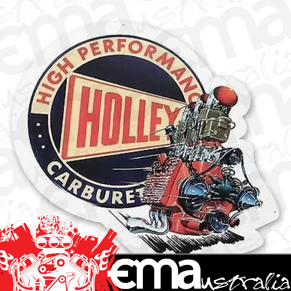 Holley HO10003HOL HO10003 Die-Cut Embossed Metal Sign 18" x 18"