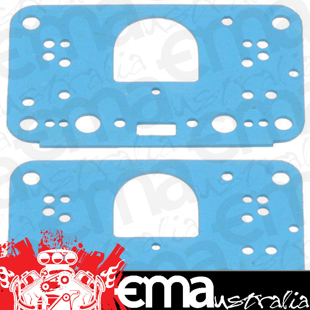 Holley HO108-121 Metering Block Gaskets (Suit 4500 Dominator 3 circuit, Blue non stick, 2/pkg) ()