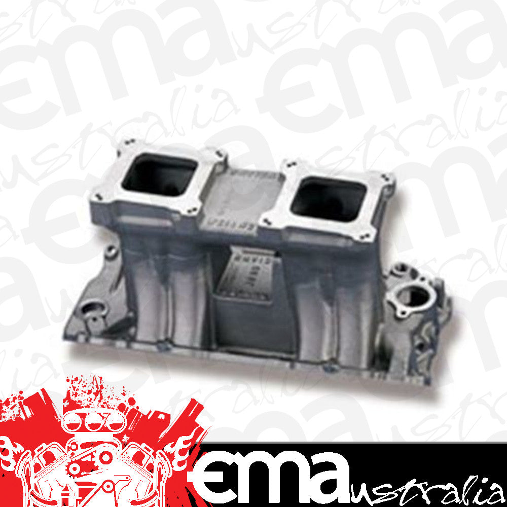 Intake Manifold Hi-Ram Tunnel Ram Aluminum Natural Dual Square Bore Chevy Big Block Oval Port Each