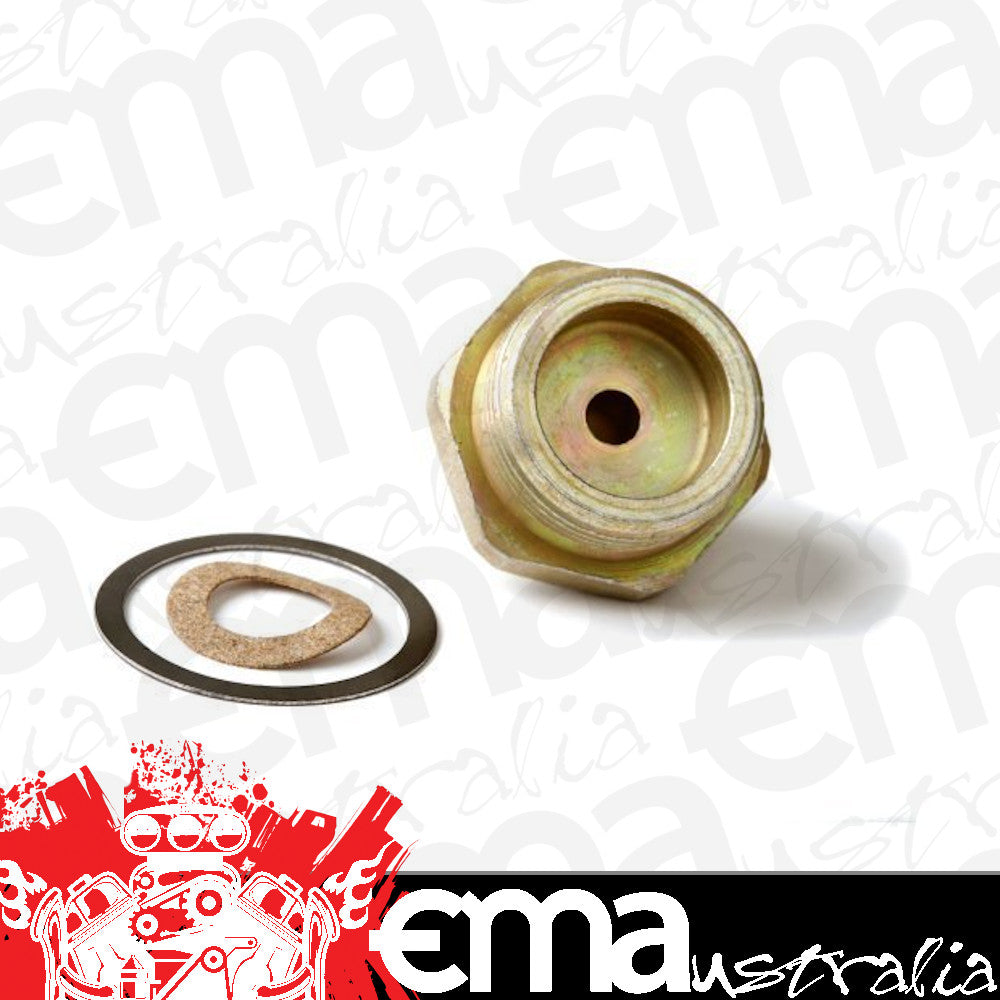Holley HO26-28 Inverted Flare Fitting Adaptor Nut (1/4":; Thread 7/8-20 (A) x 7/16-24 (B)) ()