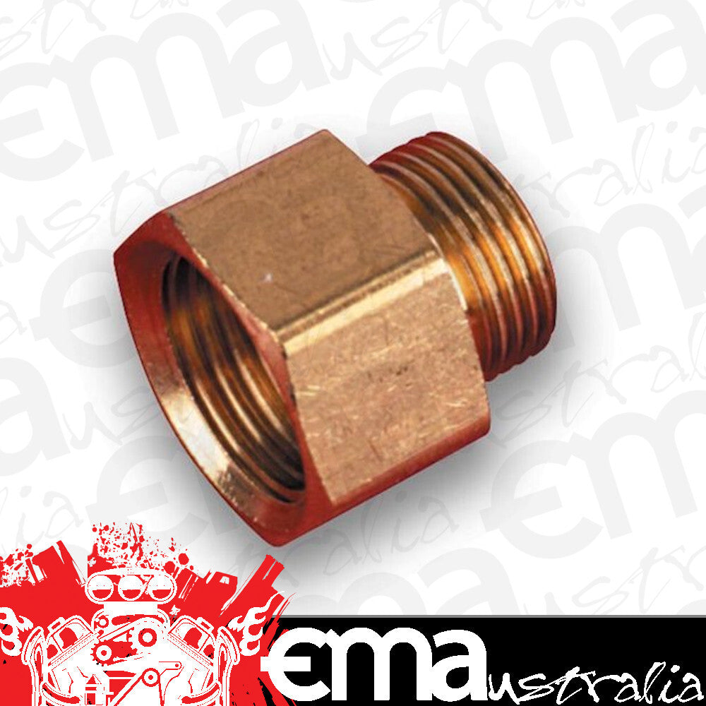 Holley Side Fuel Inlet Fitting (Standard Fitting Tube 3/8" Thread 9/16-24 (A) x 5/8-18 (B)) (HO26-43)