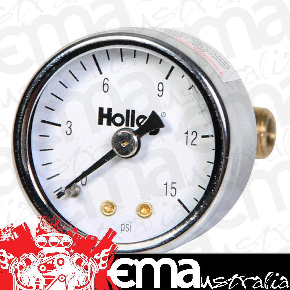 Holley | HO26-500 | Analog 1.5" Fuel Pressure Gauge 0-15 PSI