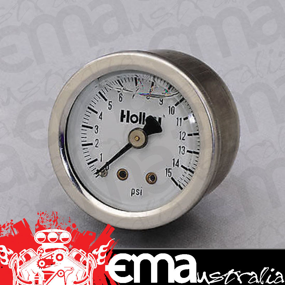 Holley HO26-504 1-1/2" Fuel Pressure Gauge 0-15 PSI 1/8 NPT Thread