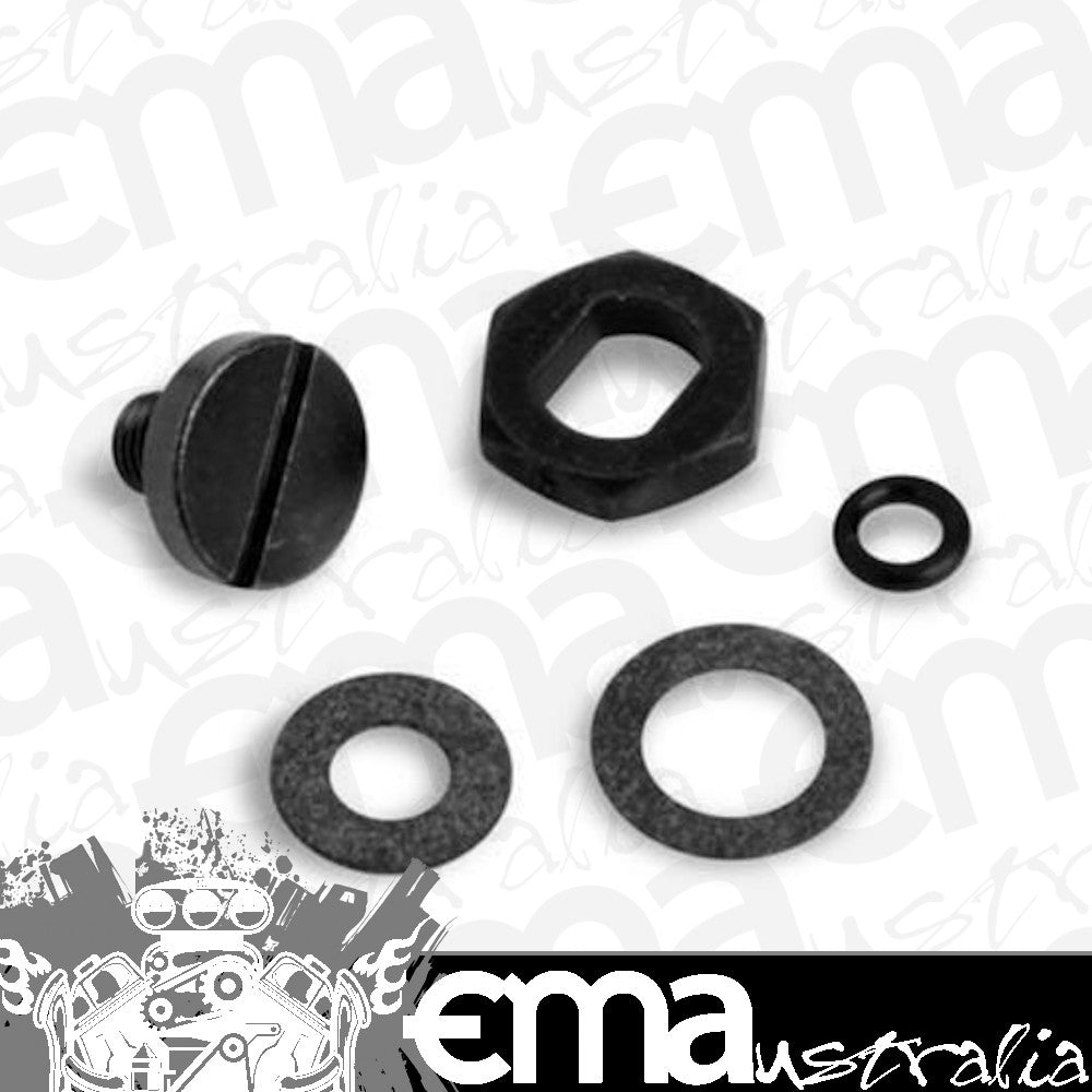 Needle and Seat Lock Screw Replacement Adjustment Nut for Carburettors w/ Black Hardware Kit