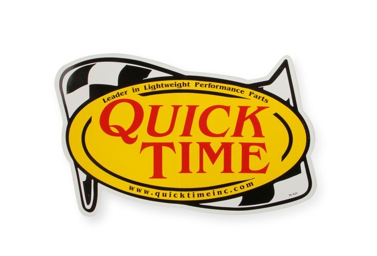 Holley HO36-420 Yellow Quick Time decal. 7.50" length x 4.75" height