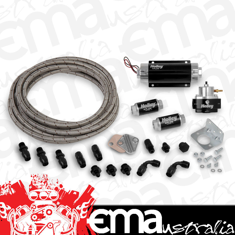HOLLEY TERMINATOR EFI FUEL SYSTEM PLUMBING KIT HO526-1 PUMP, REG, FILTERS, HOSE