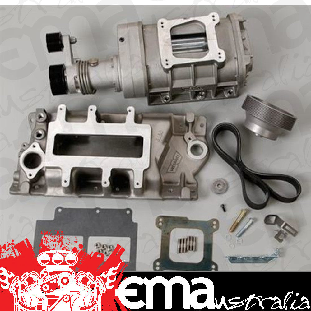 Supercharger System Roots 177 Series Satin Chevy Small Block Kit