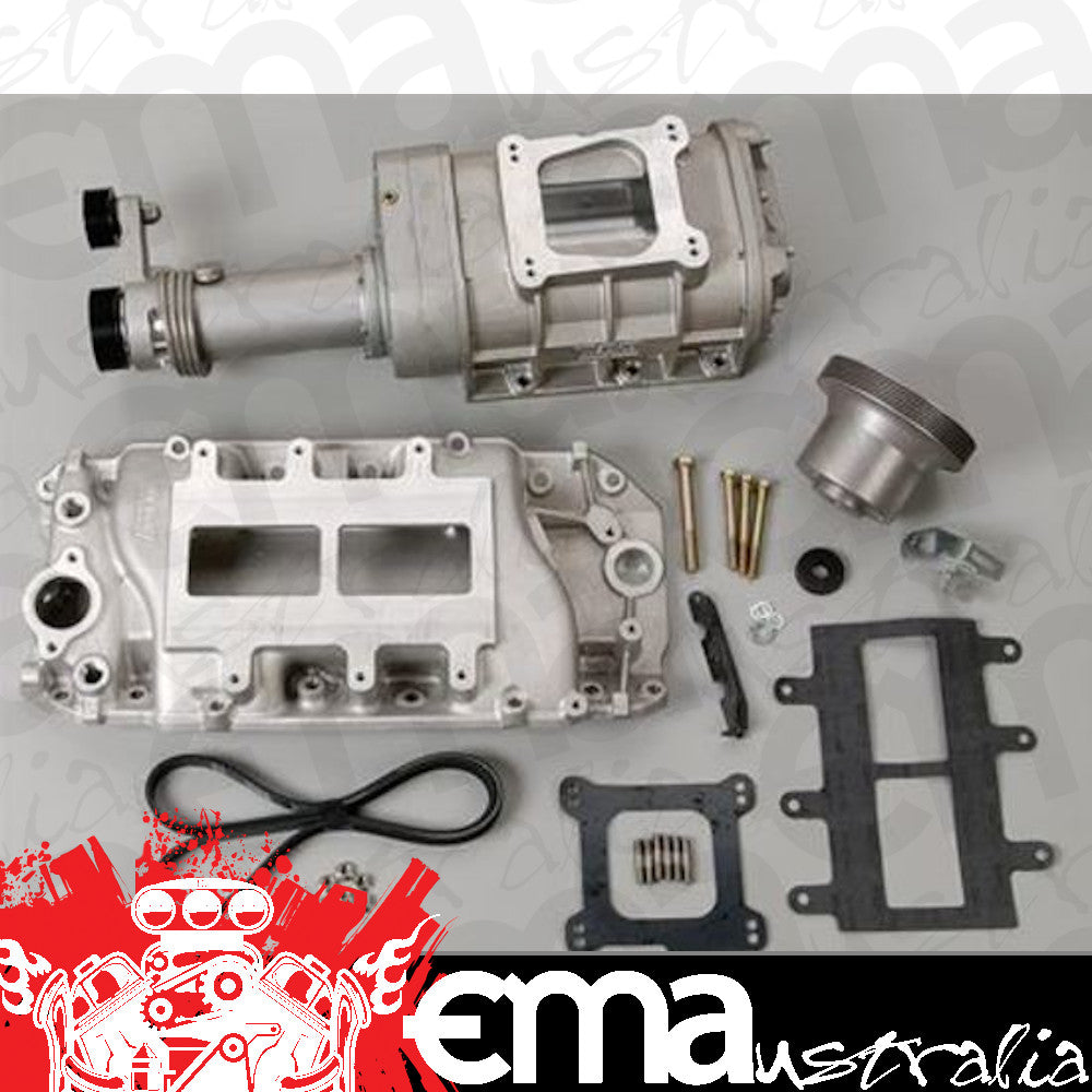 Supercharger System Roots 177 Series Satin Chevy Big Block Rectangle Port Kit