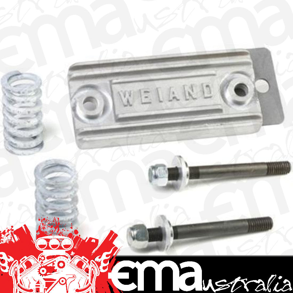 Pop-Off Plate Satin Front of Blower Manifold Chevy Mopar Each