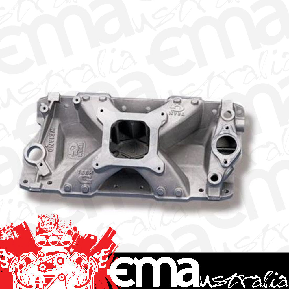 Intake Manifold Team G Single Plane Aluminum Natural Square Bore Chevy Small Block Each