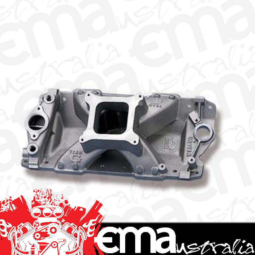 Intake Manifold Team G Single Plane Aluminum Natural Square Bore Chevy Small Block Each