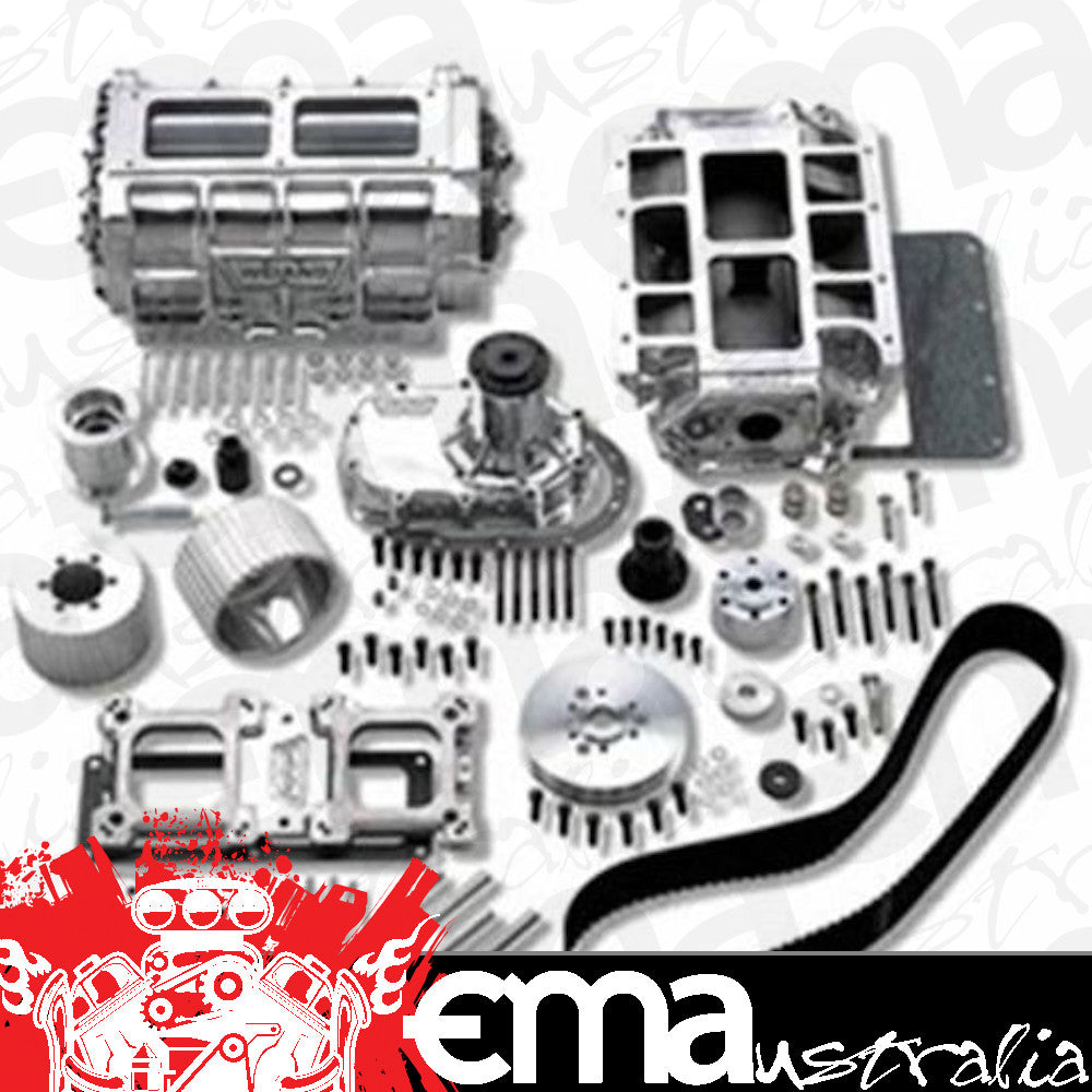 Supercharger System 6-71 Series Polished 8mm Pitch 11 Percent Underdrive Chevy Small Block Kit