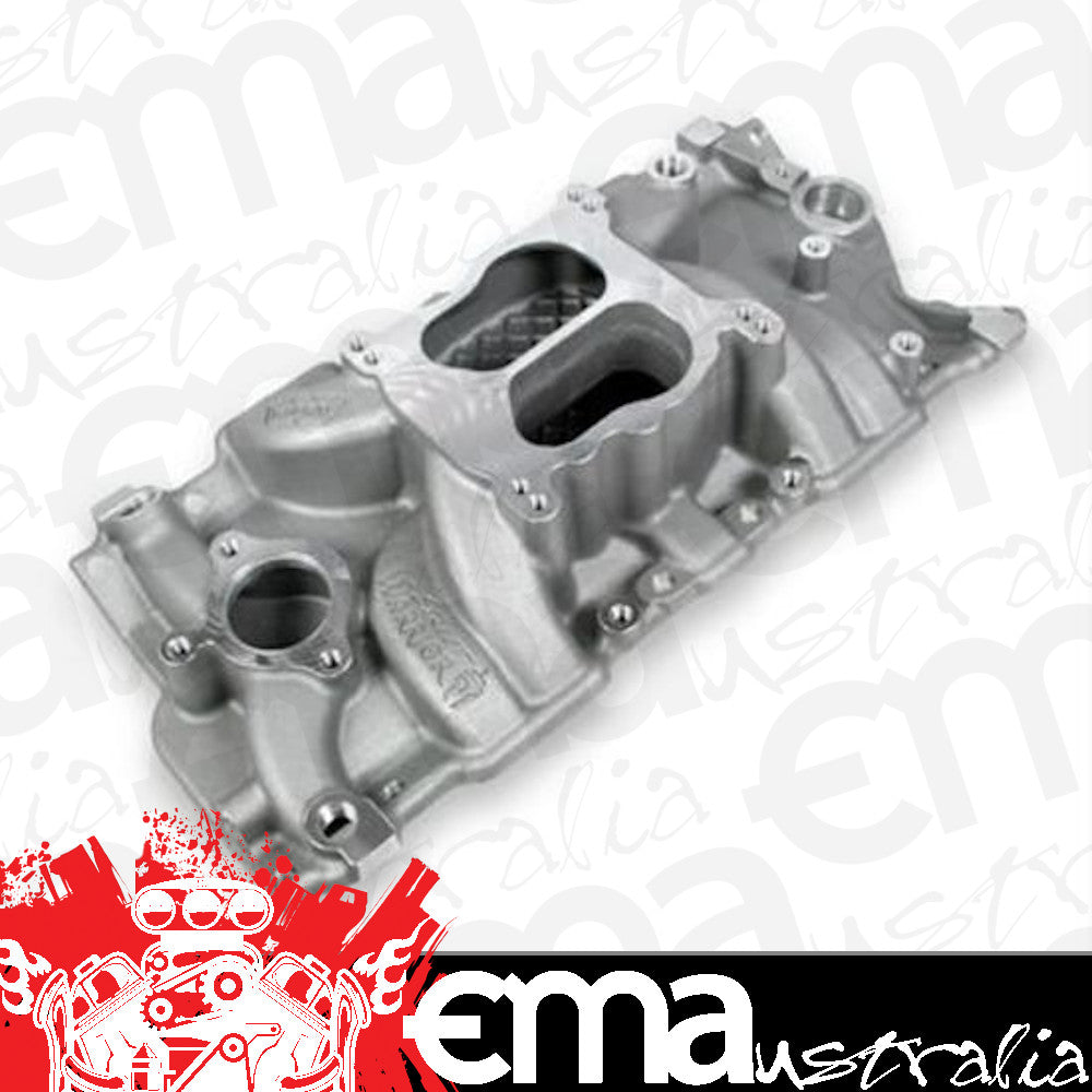 Intake Manifold Street Warrior Dual Plane Aluminum Natural Square/Spread Bore Chevy Small Block Each