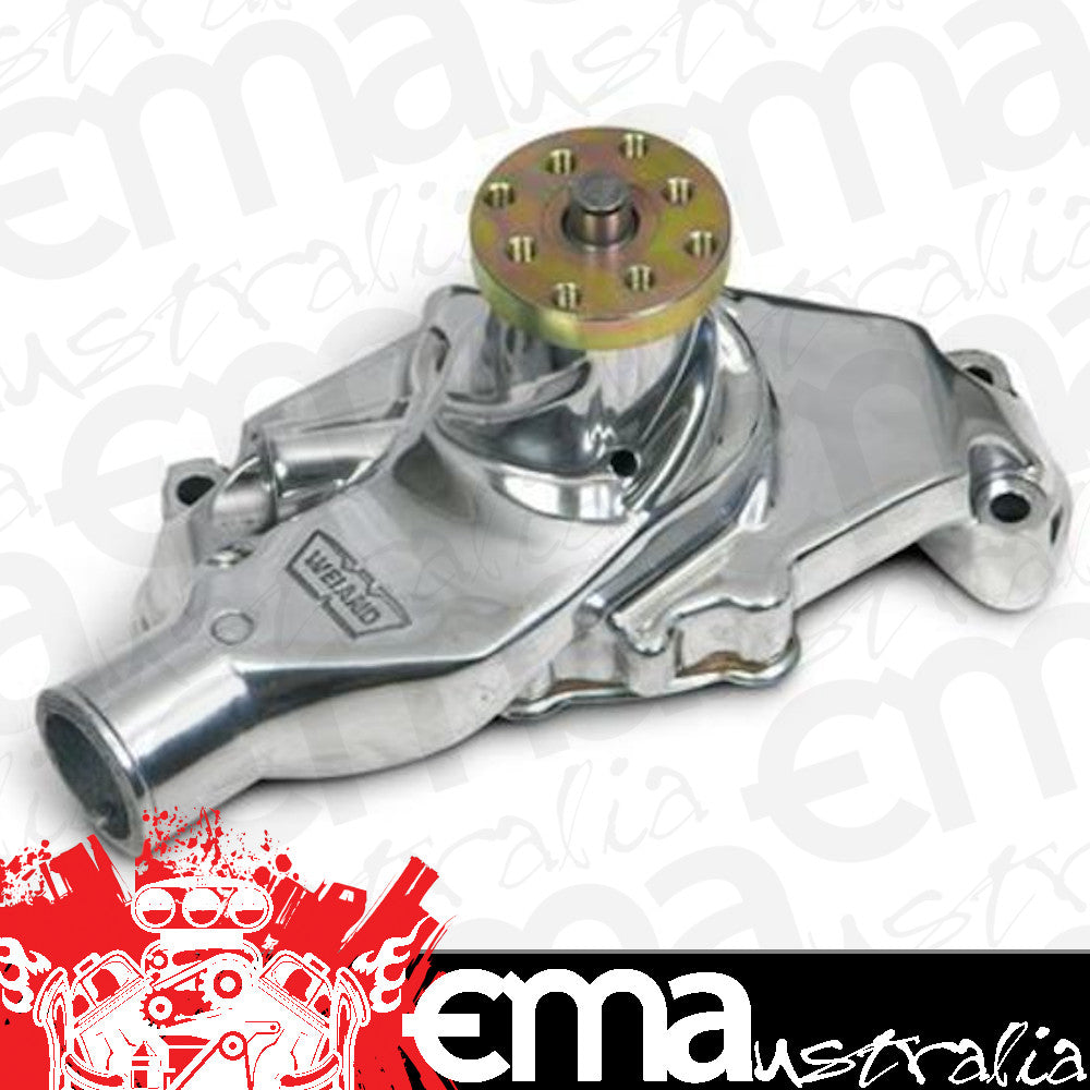 Water Pump Mechanical Action Plus Short High-Volume Aluminum Polished Chevy Small Block Each