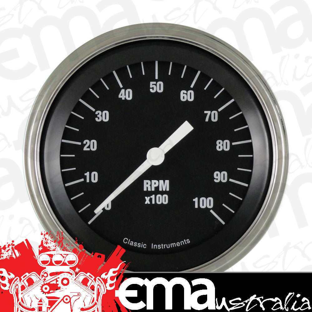 Classic Instruments HR10SLF Hot Rod - Tachometer 10K RPM 3-3/8"