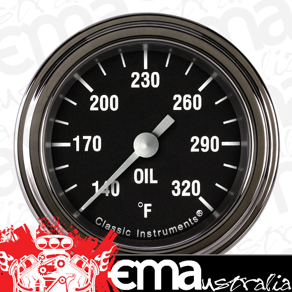 Classic Instruments HR128SLF Hot Rod - Oil Temp Gauge Full Sweep 2-1/8"