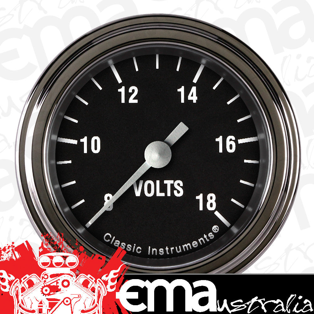 Classic Instruments | HR130SLF | Hot Rod - Volt Gauge Full Sweep 2-1/8"