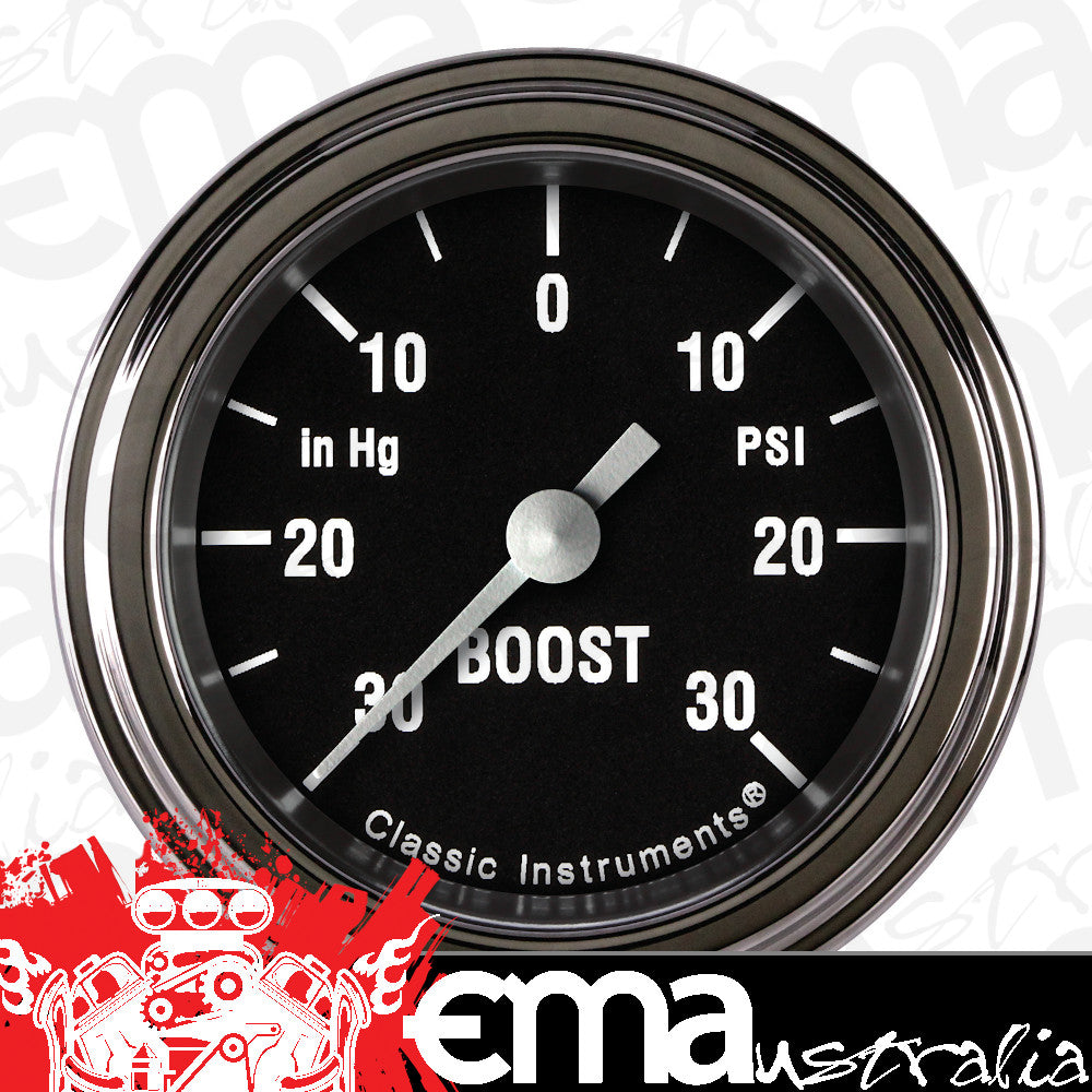 Classic Instruments HR141SLF Hot Rod 2-1/8" Boost/Vac Gauge