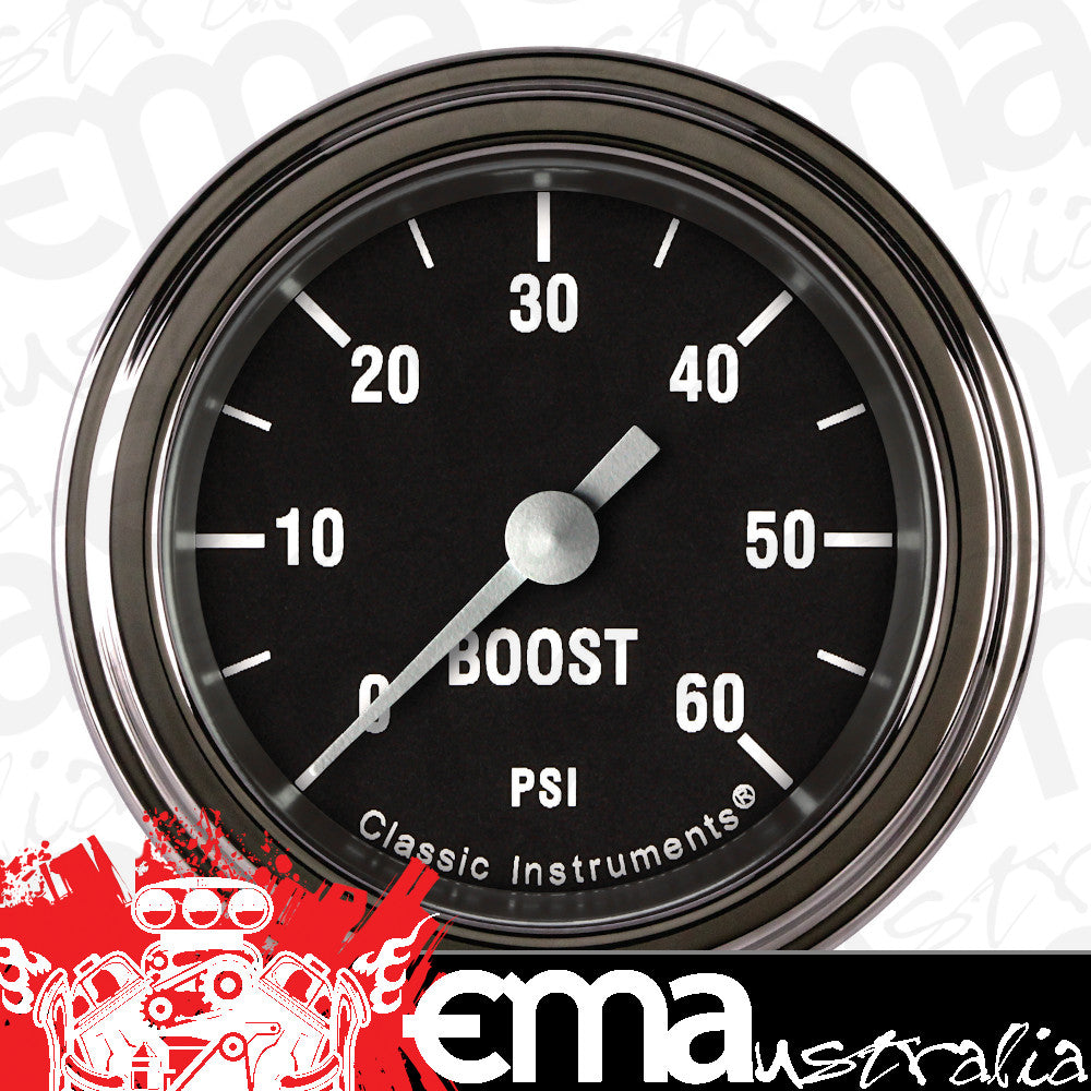Classic Instruments HR143SLF Hot Rod 2-1/8" Boost Gauge, 60 psi