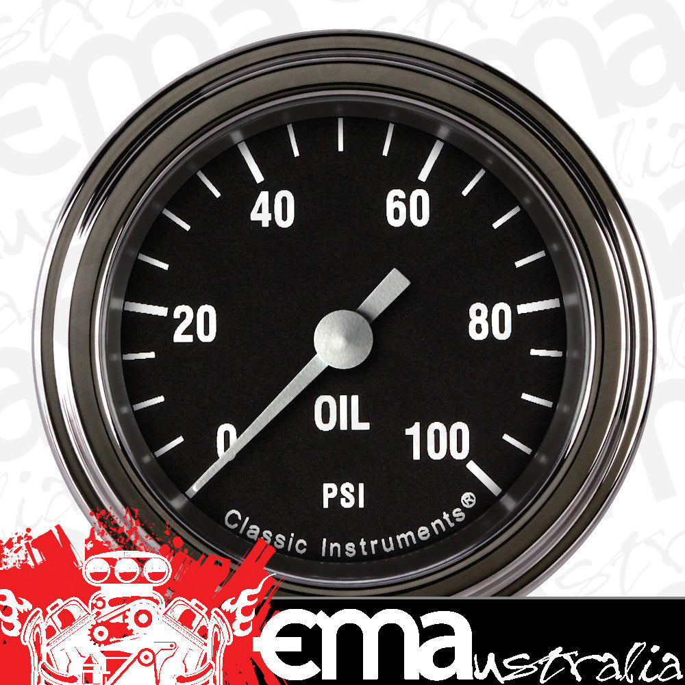 Classic Instruments HR181SLF Hot Rod 2-1/8" Oil Pressure Gauge