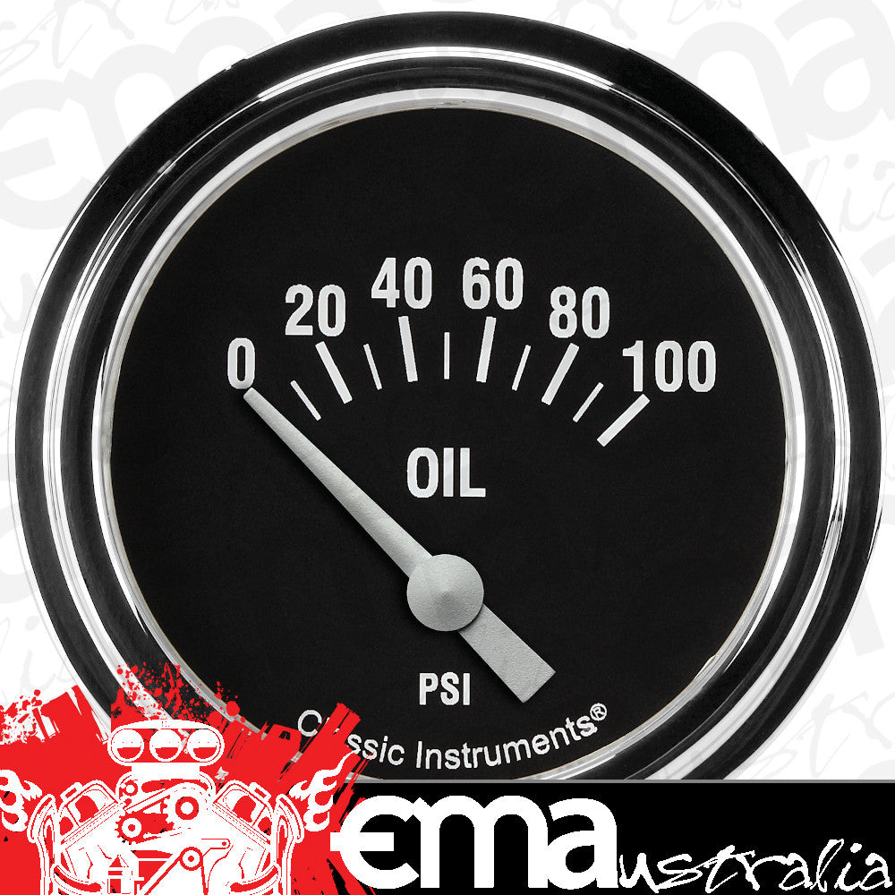 Classic Instruments HR281SLF Hot Rod 2 5/8" Oil Pressure Gauge
