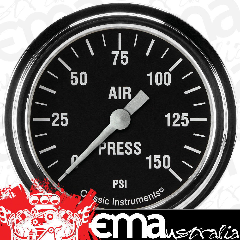 Classic Instruments HR318SLF Hot Rod 2 5/8" Air Pressure Gauge
