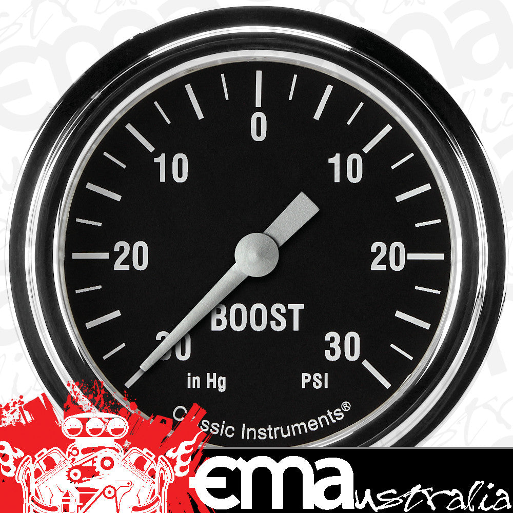 Classic Instruments HR341SLF Hot Rod 2 5/8" Boost/Vac Gauge
