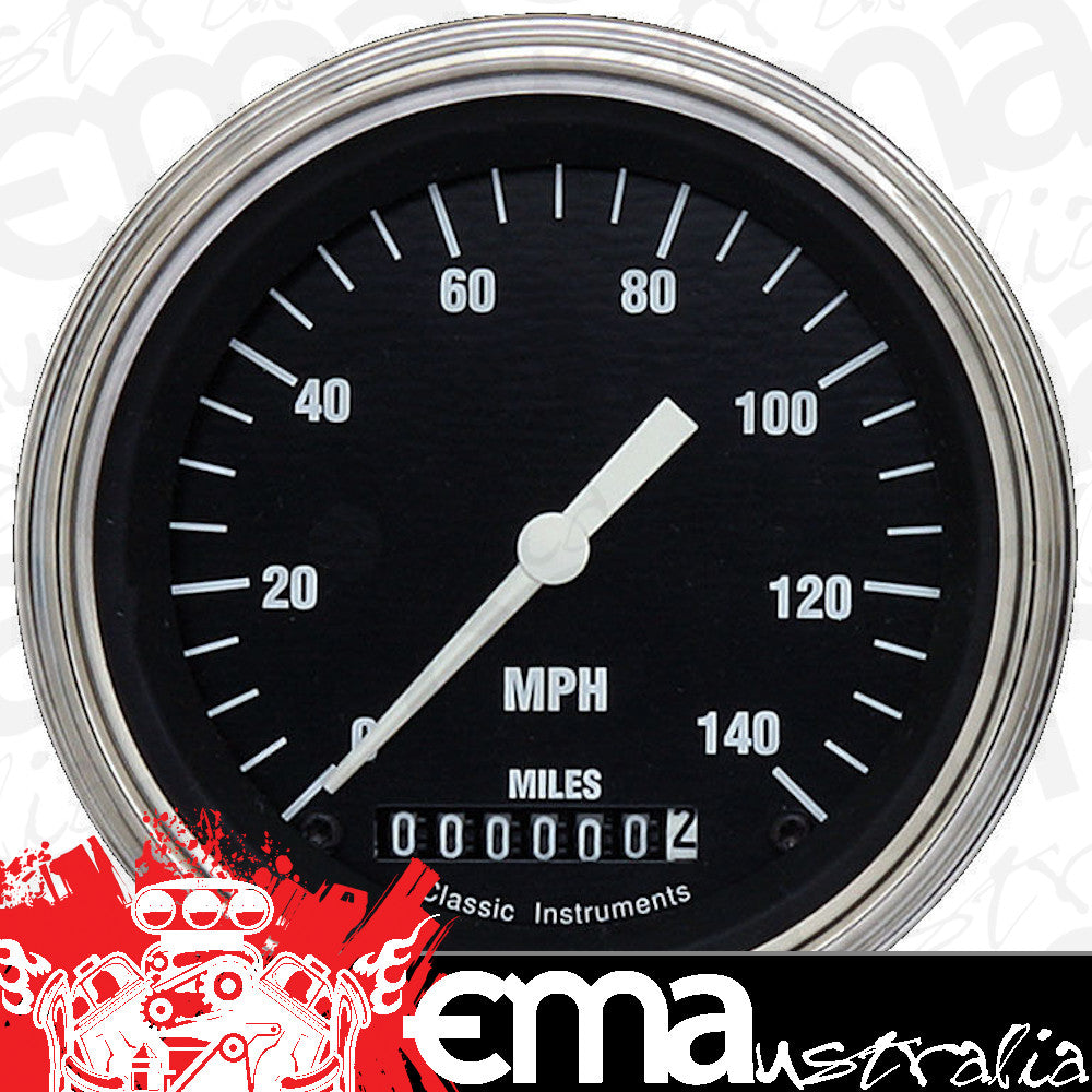 Classic Instruments HR55SLF Hot Rod Speedometer 140 MPH