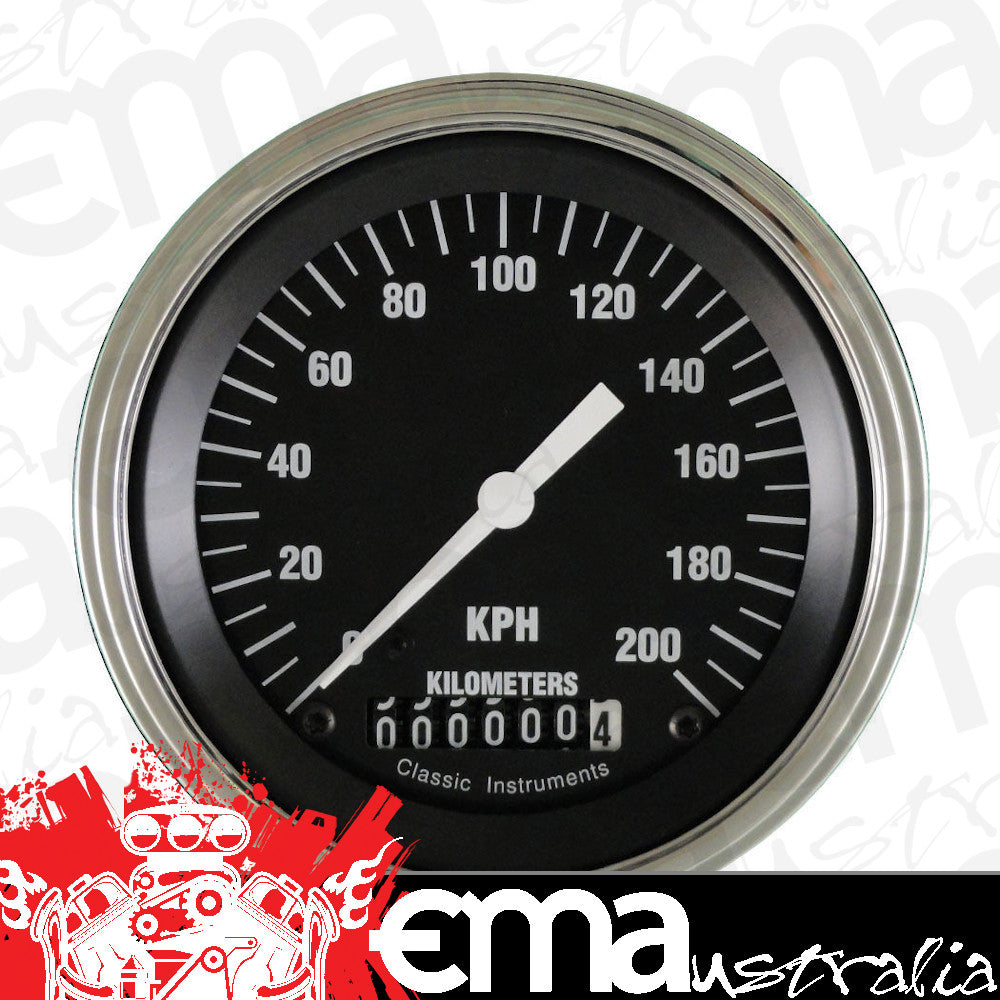 Classic Instruments HR59SLF Hot Rod - Speedometer Gauge 3-3/8" (stock KPH)