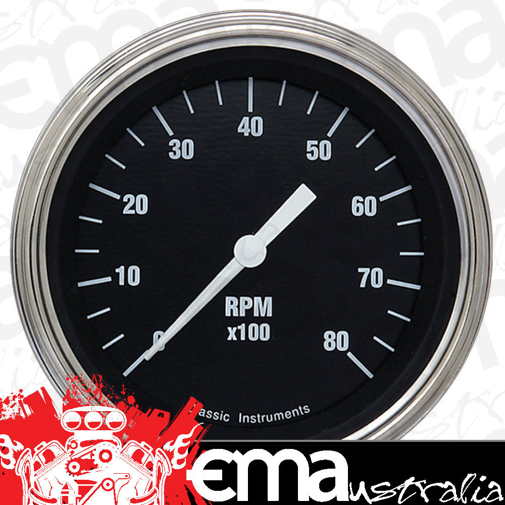 Classic Instruments HR80SLF Hot Rod - Tachometer 8K RPM 3-3/8"