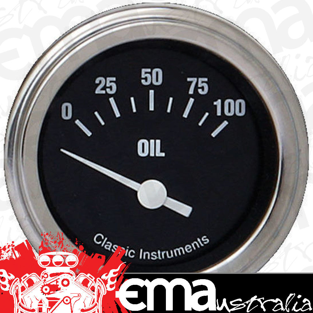 Classic Instruments HR81SLF Hot Rod - Oil Pressure Gauge 2-1/8"