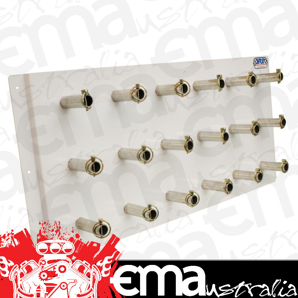 Hephner Racing Products HRP-6515-18 Quick Change Gear Panel White Powder Coat Panel 33.25" X 15.00" Holds 18 Sets