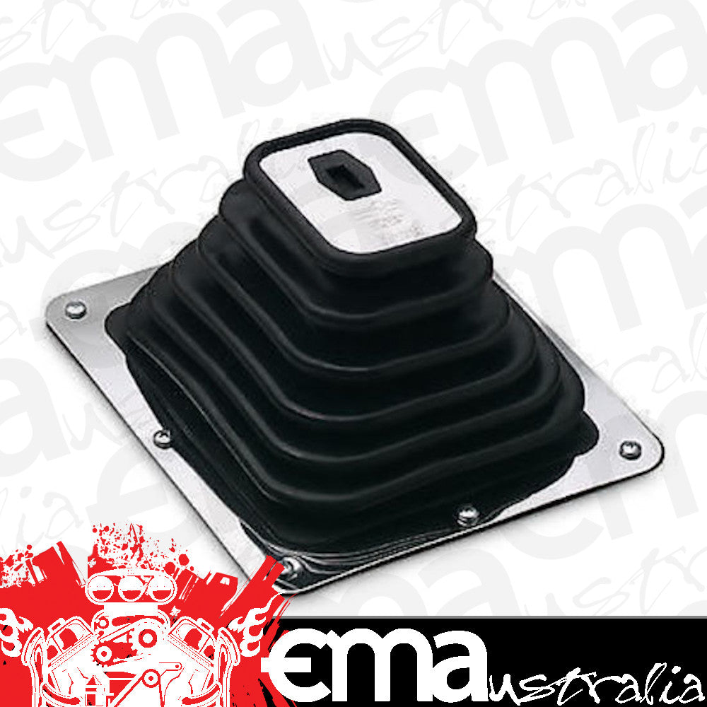 Hurst HU1147494 Super Shifter Boot & Plate Kit Rubber Boot w/ Chrome Trim Plate