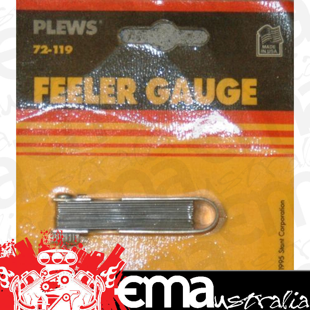 Plews Tools 72-119 Mini Feeler Gauge 0.010" To 0.035" .254-.889mm - Nos