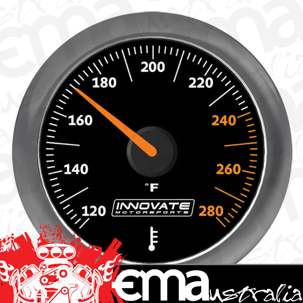 Innovate Motorsports IM3861 MTX-A 2-16" Water/Oil Fluid Temp Gauge 120-280F