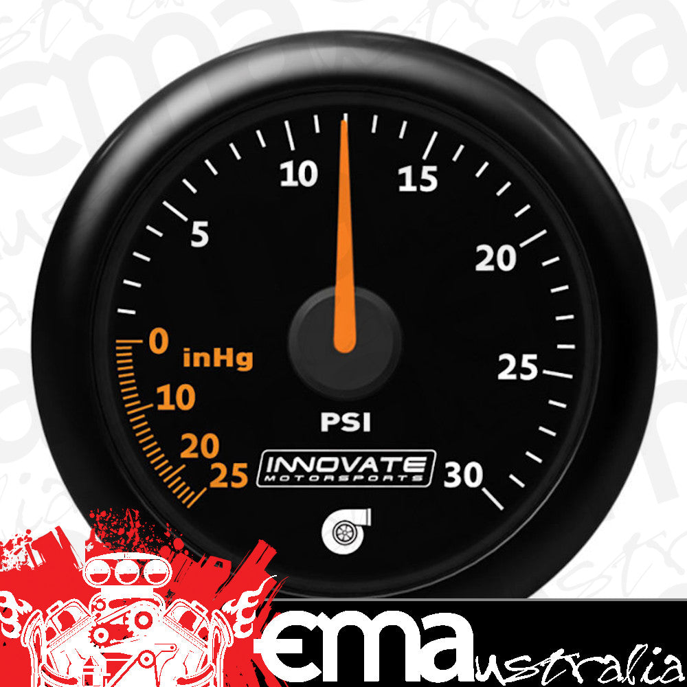 Innovate Motorsports IM3908 MTX-A Vacuum/Boost Gauge 30 Psi Boost/ 25 Inhg Vac