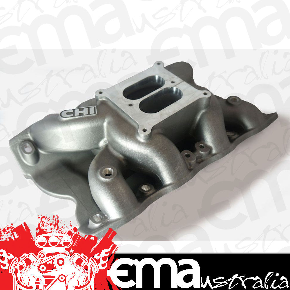 CHI INT3V208DPH9.2C 3V Ford Cleveland Dual Plane Air Gap Intake Manifold Sq Bore
