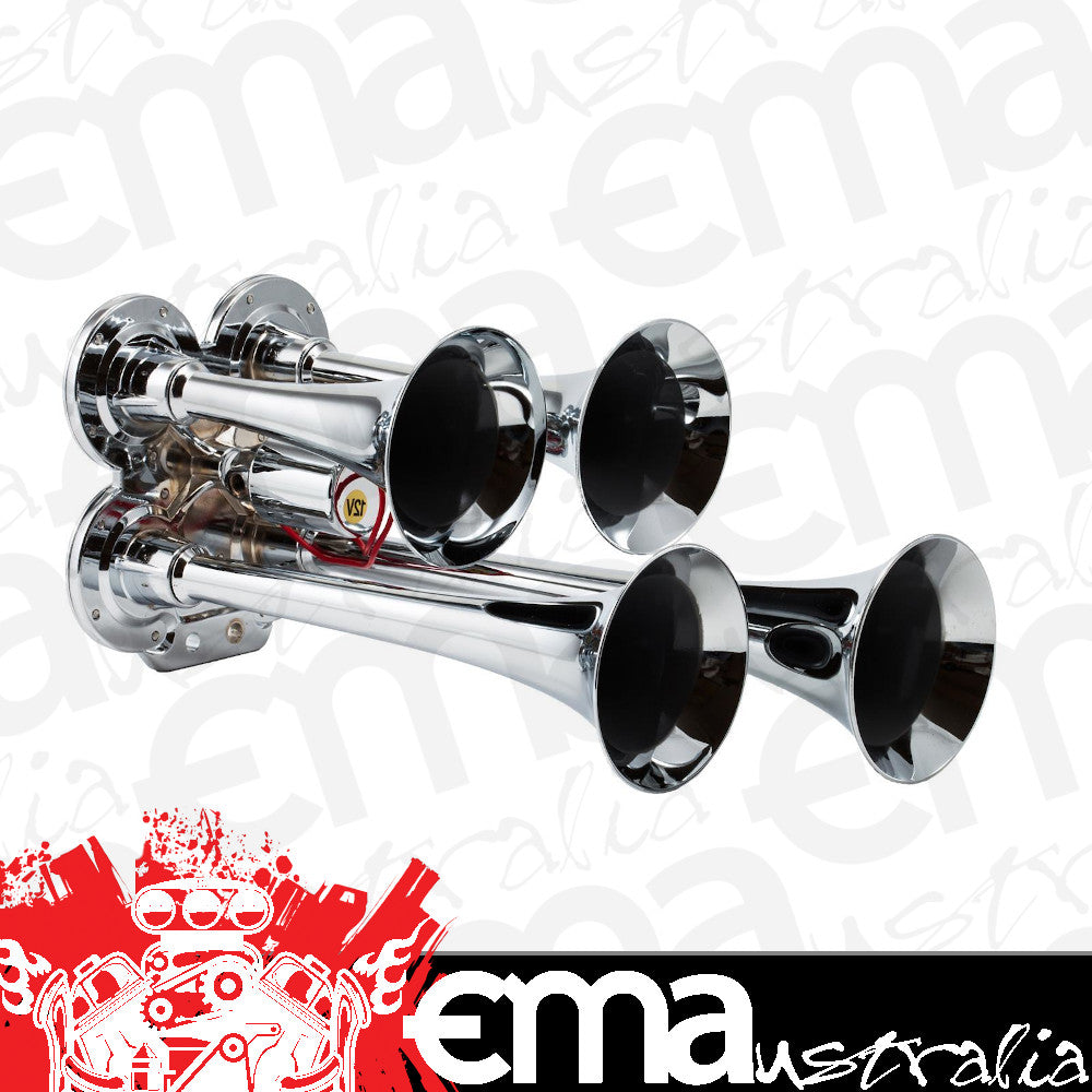 Kleinn KLN-141 Compact Quad Train Horn (Chrome)