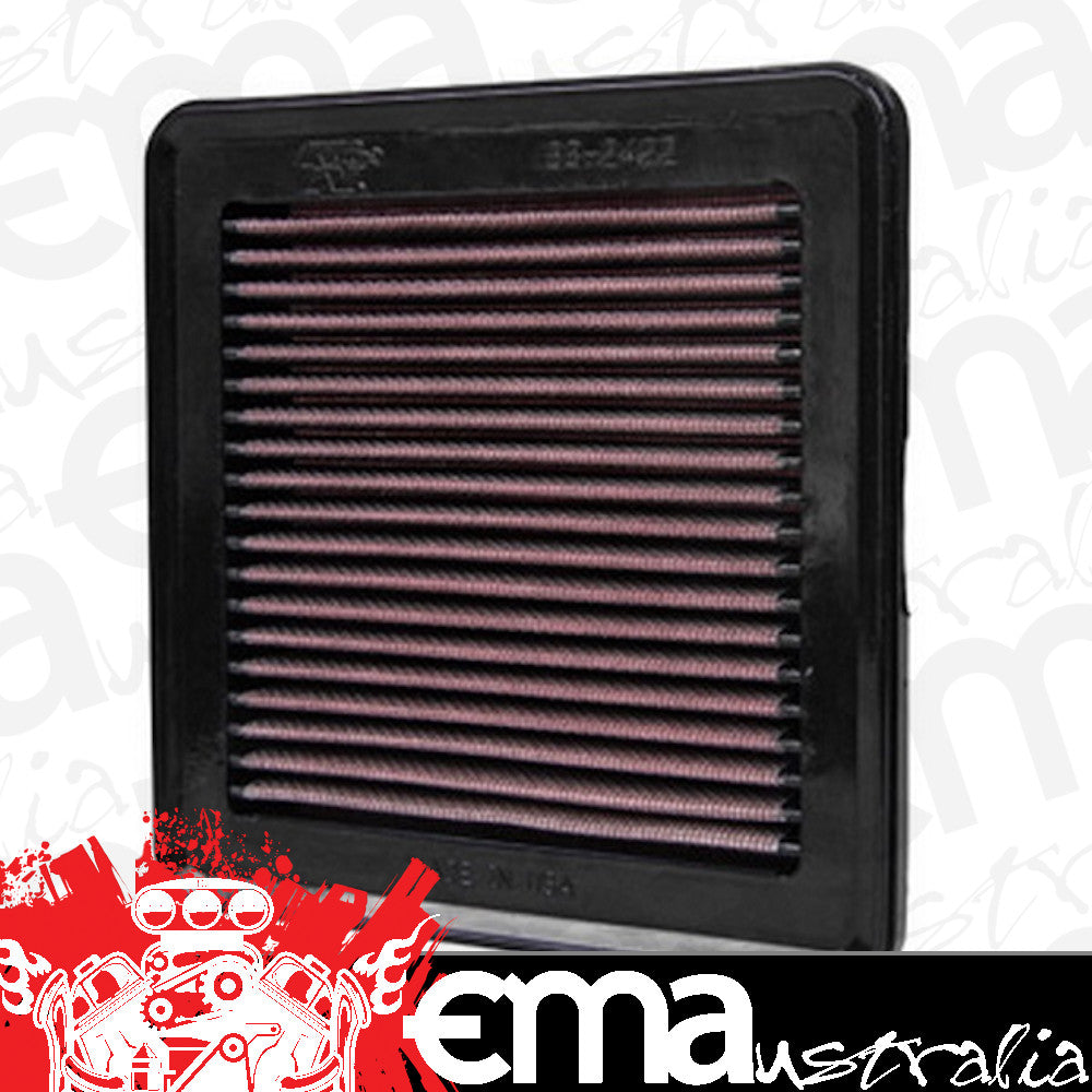 K&N Filters KN33-2422 Replacement Panel Filter Suit 2009-2013 Honda Jazz 1.2 & 1.4L